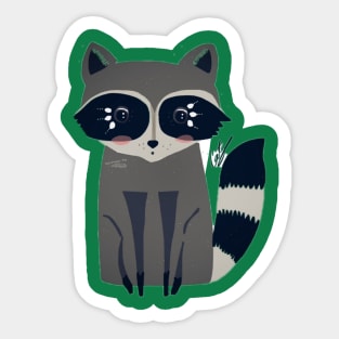 Upset raccoon Sticker